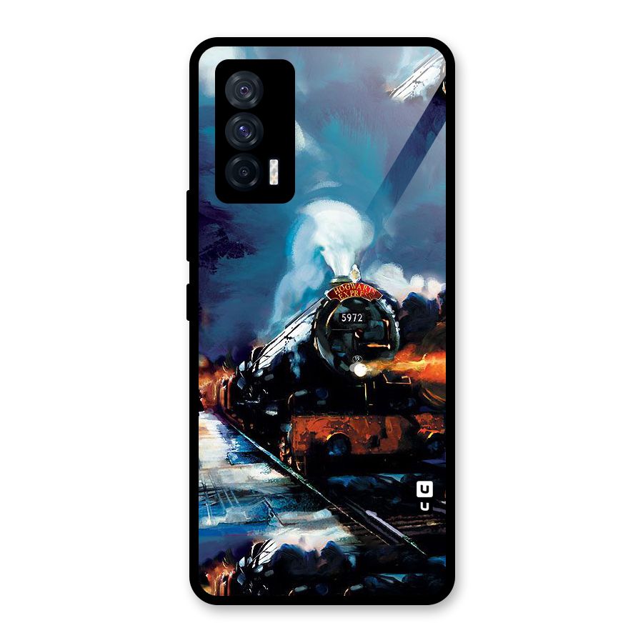 Train Art Glass Back Case for Vivo iQOO 7 5G