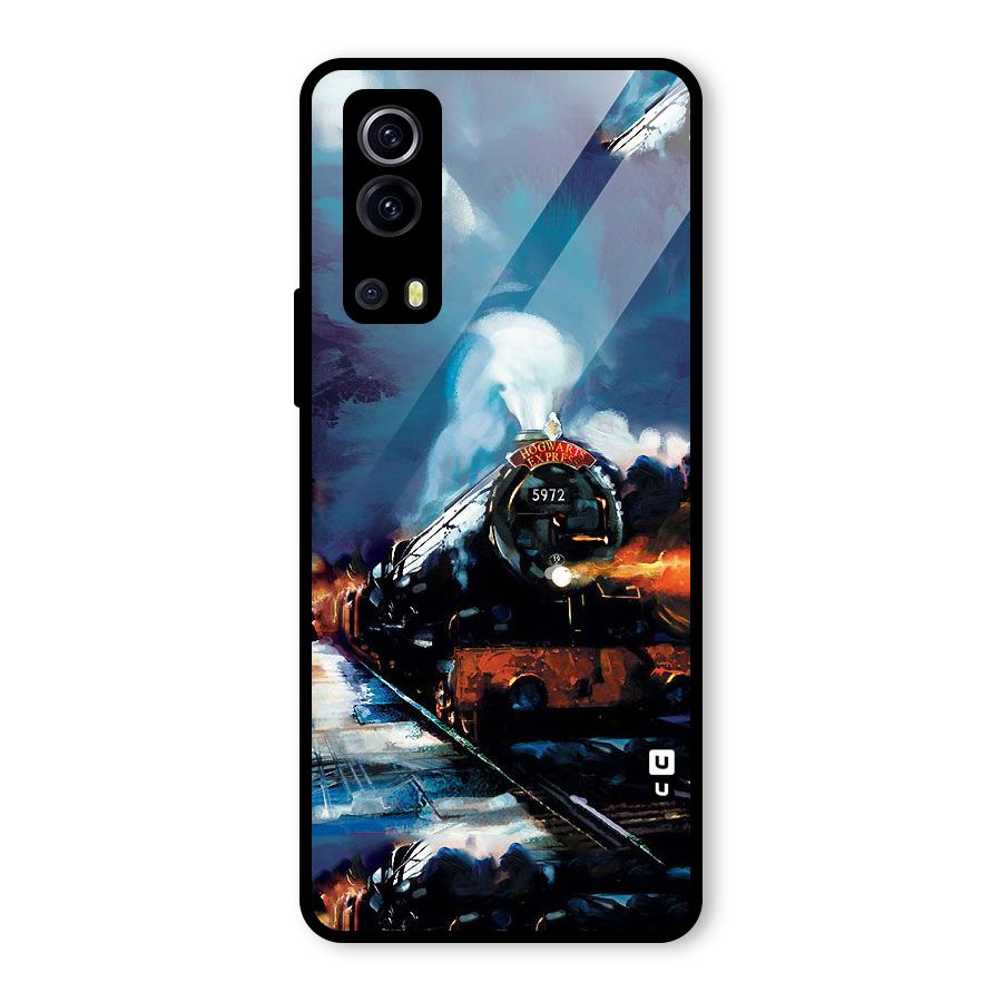 Train Art Glass Back Case for Vivo iQOO Z3