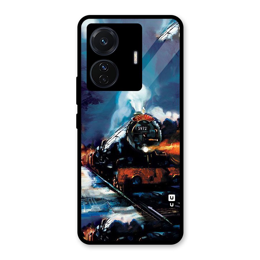 Train Art Glass Back Case for Vivo iQOO Z6 Pro