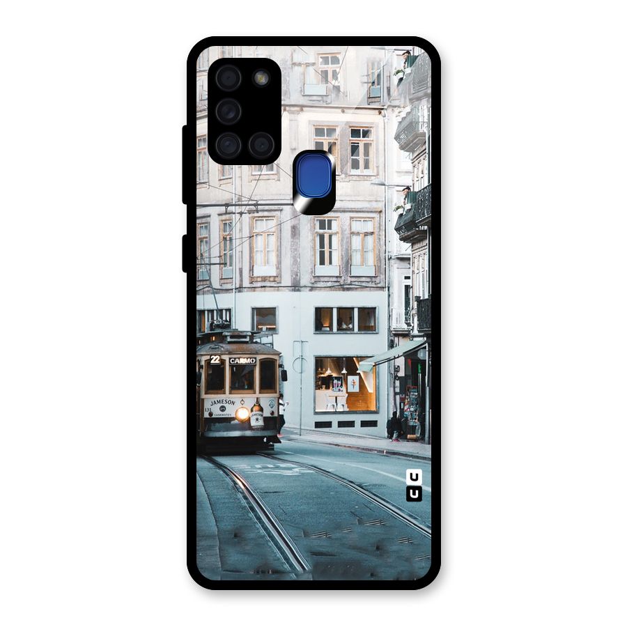 Tramp Train Glass Back Case for Galaxy A21s