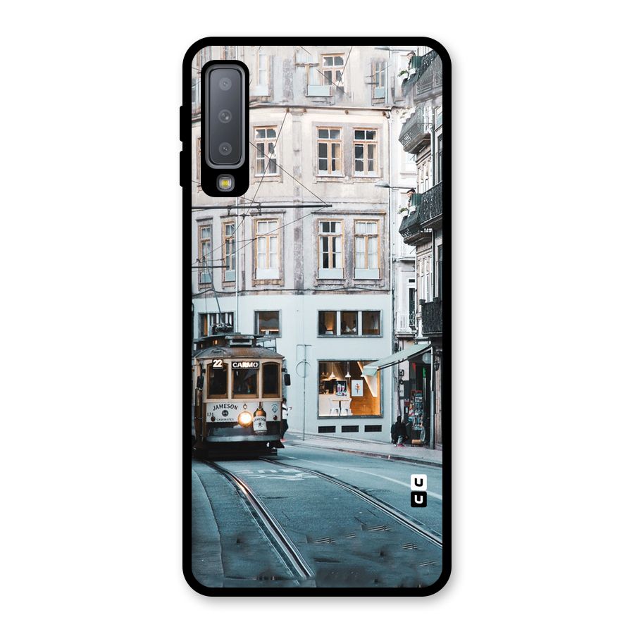 Tramp Train Glass Back Case for Galaxy A7 (2018)