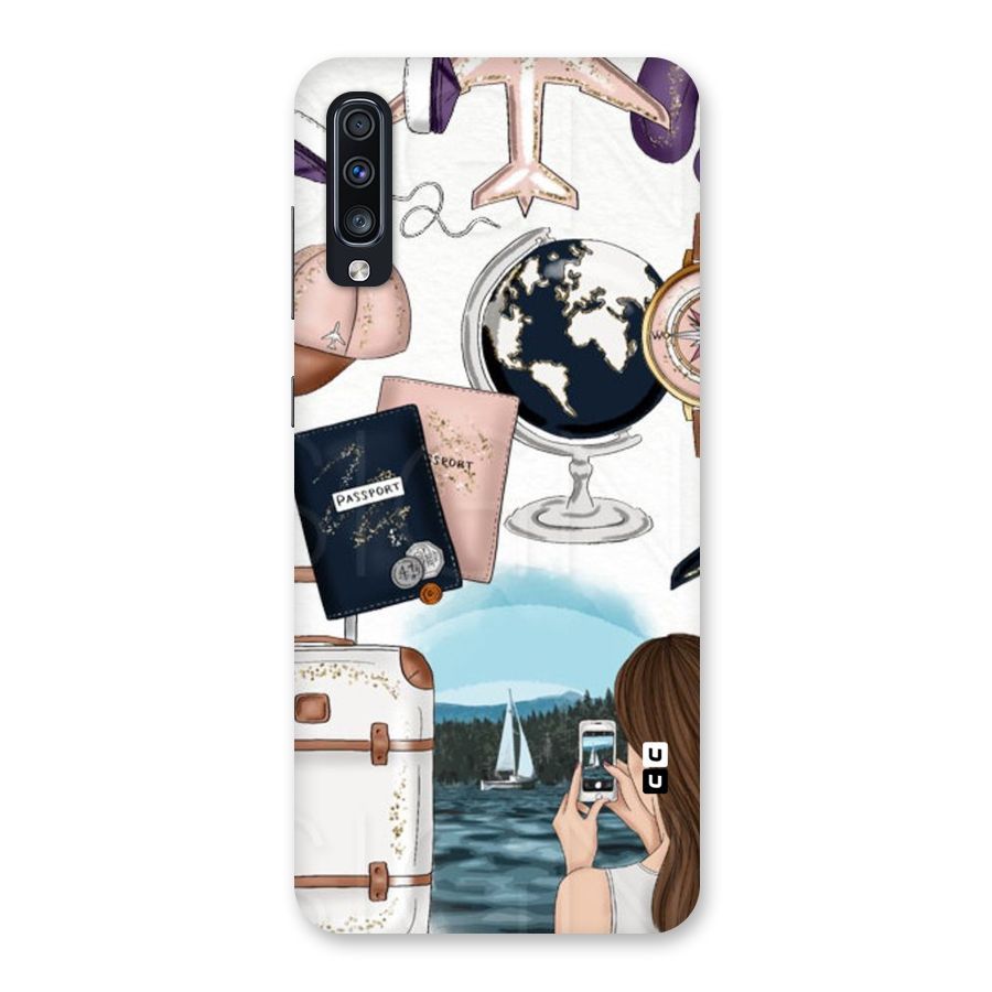 Travel Diaries Back Case for Galaxy A70
