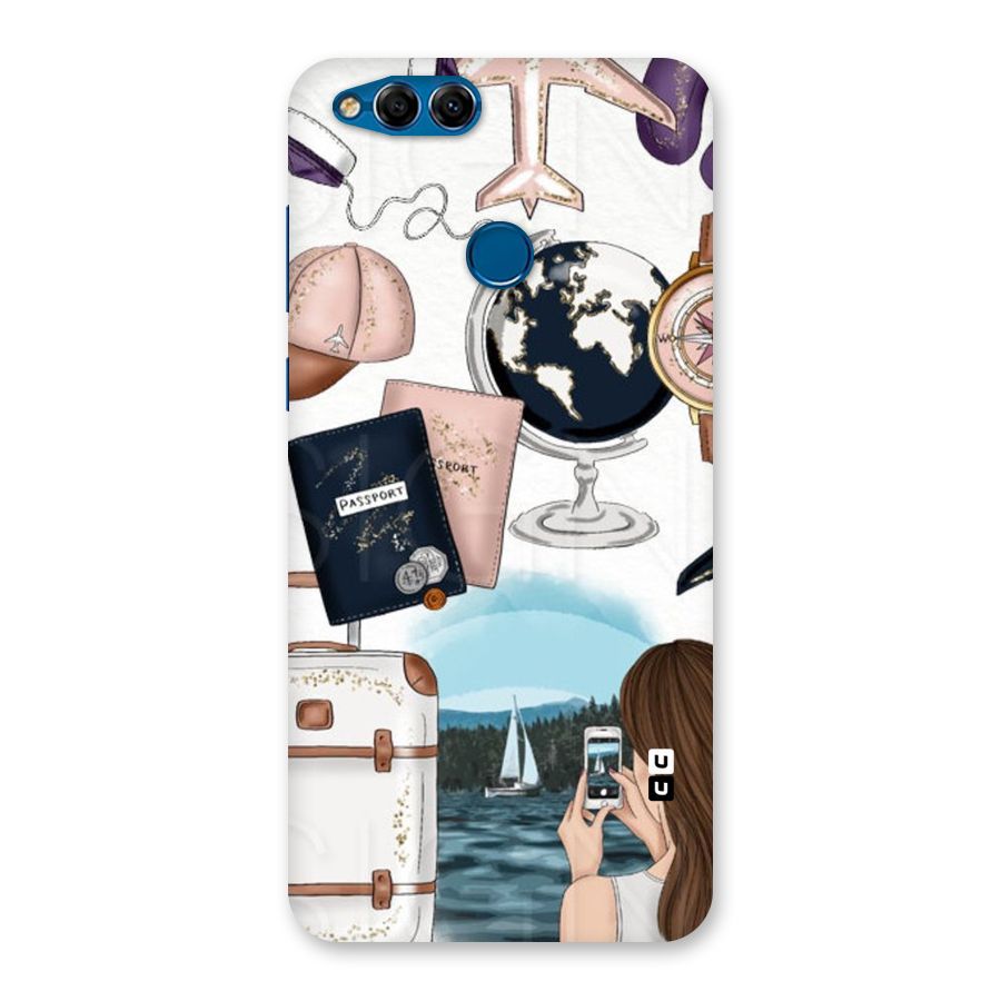 Travel Diaries Back Case for Honor 7X