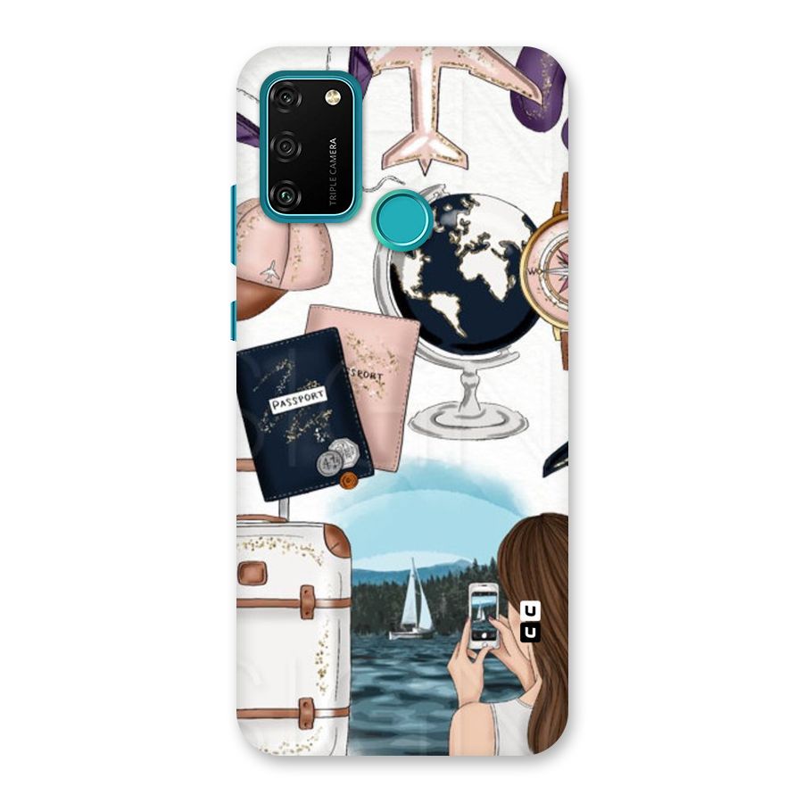 Travel Diaries Back Case for Honor 9A