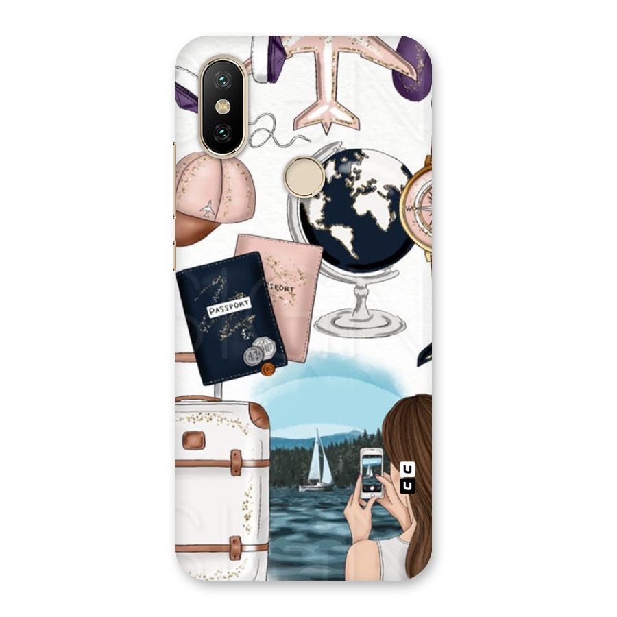 Travel Diaries Back Case for Mi A2