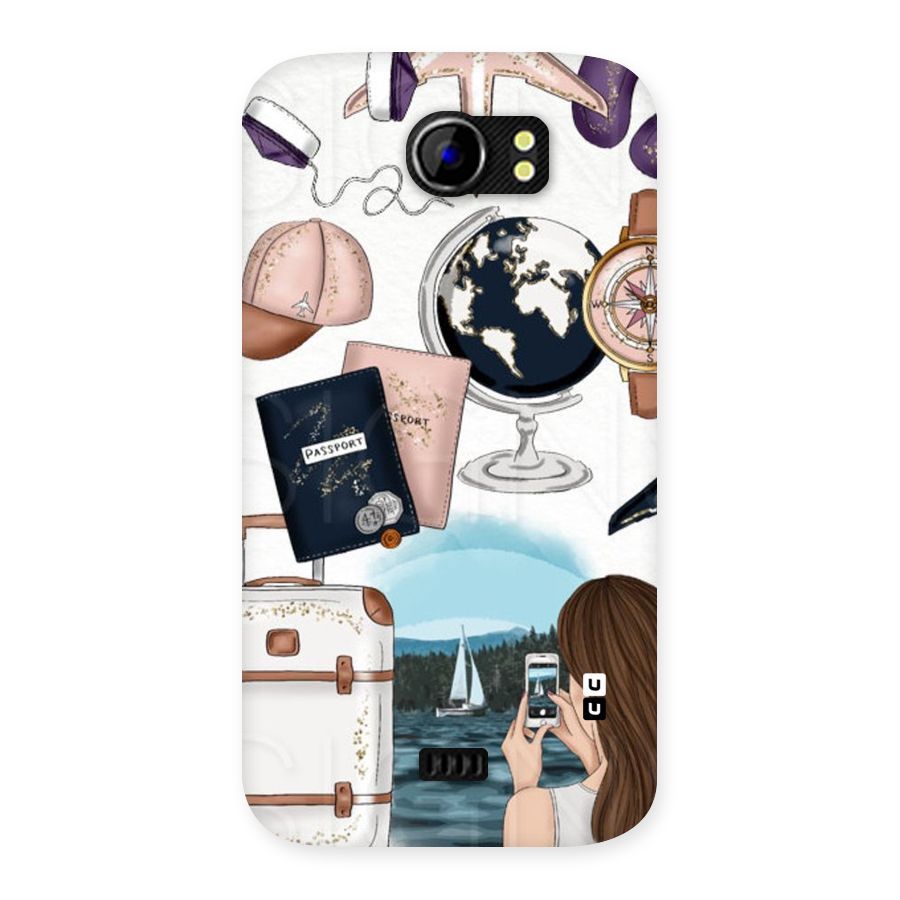 Travel Diaries Back Case for Micromax Canvas 2 A110