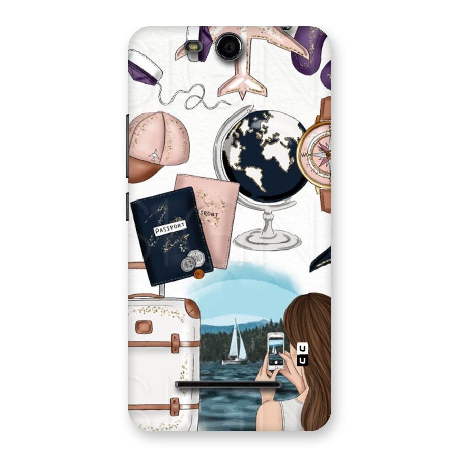 Travel Diaries Back Case for Micromax Canvas Juice 3 Q392