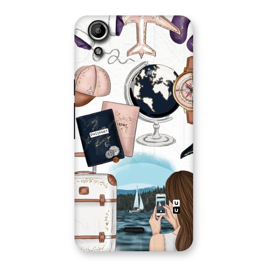Travel Diaries Back Case for Micromax Canvas Selfie Lens Q345