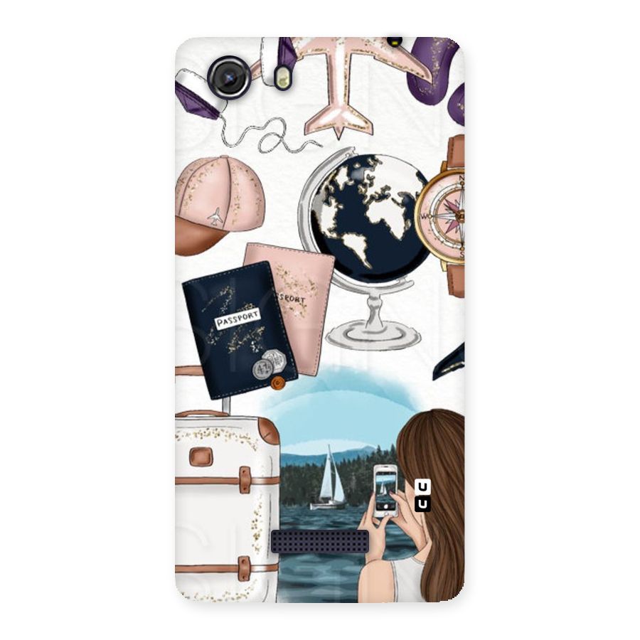 Travel Diaries Back Case for Micromax Unite 3