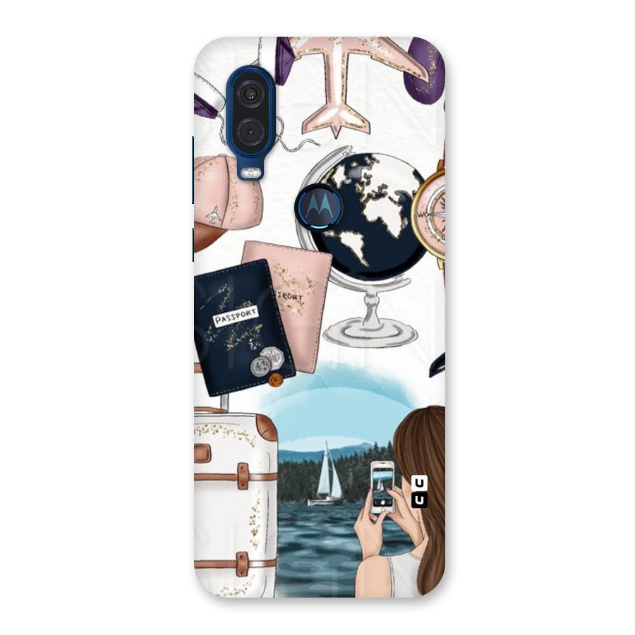 Travel Diaries Back Case for Motorola One Vision