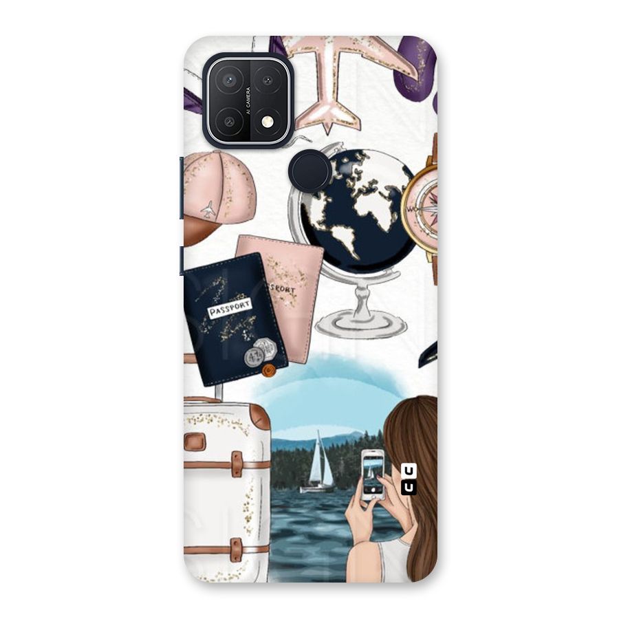 Travel Diaries Back Case for Oppo A15