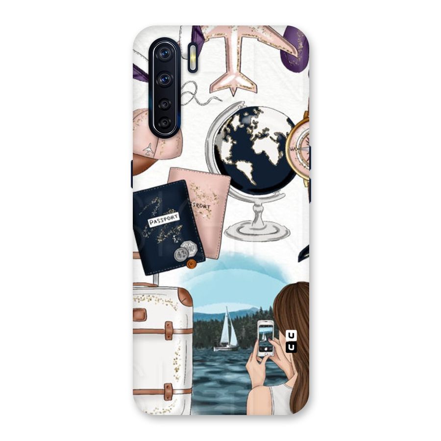 Travel Diaries Back Case for Oppo F15
