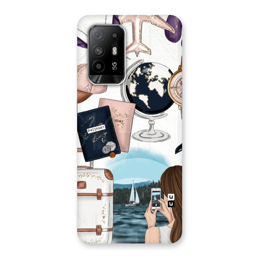 Travel Diaries Back Case for Oppo F19 Pro Plus 5G