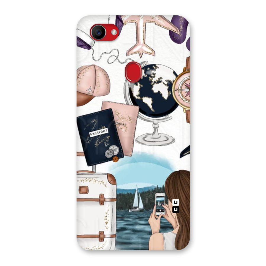 Travel Diaries Back Case for Oppo F7