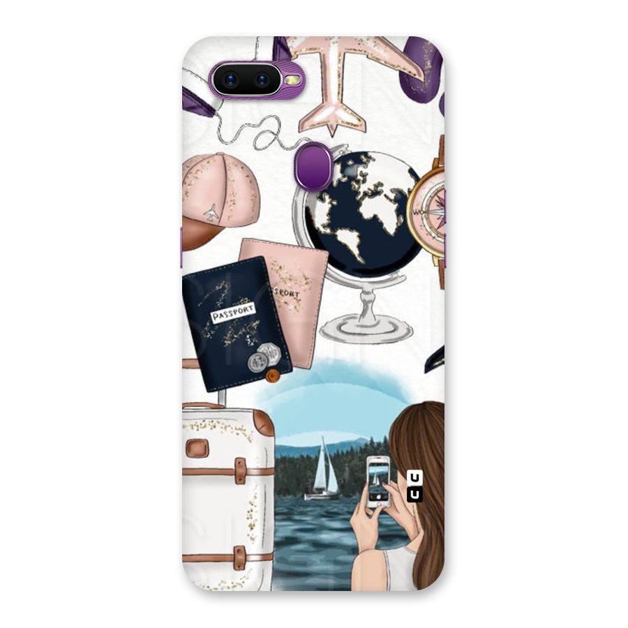 Travel Diaries Back Case for Oppo F9