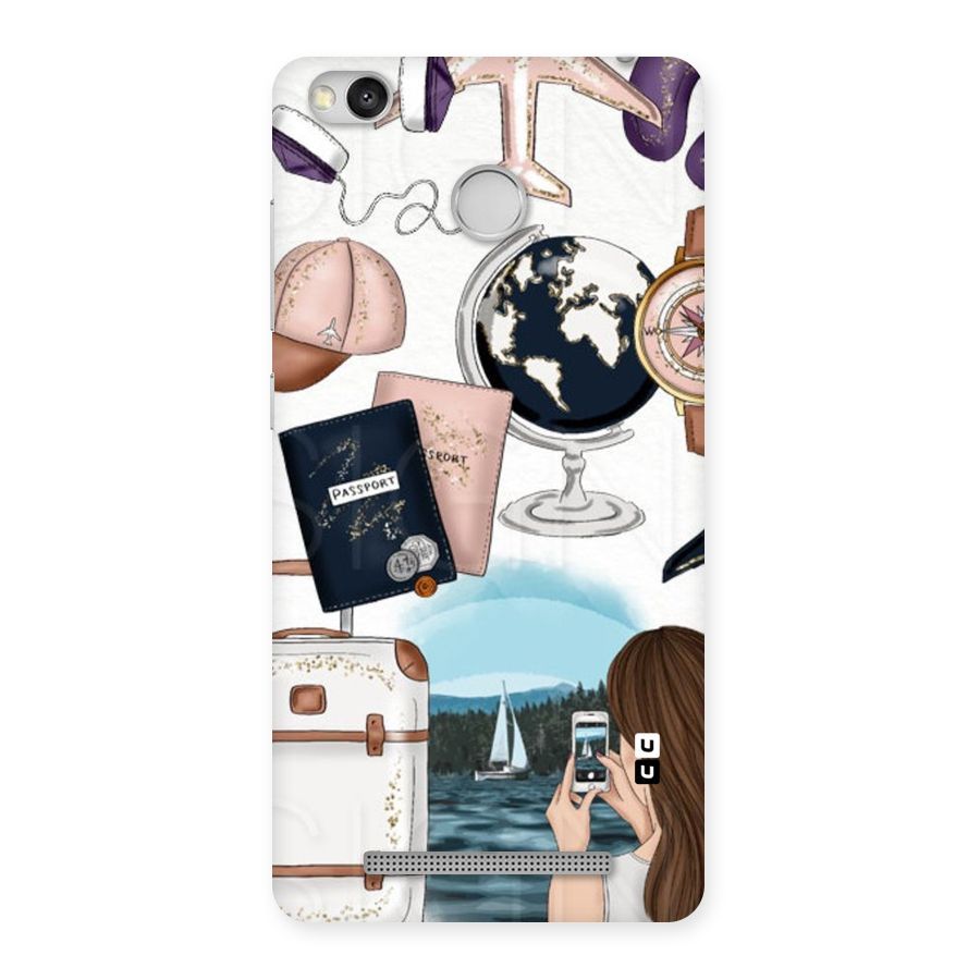 Travel Diaries Back Case for Redmi 3S Prime