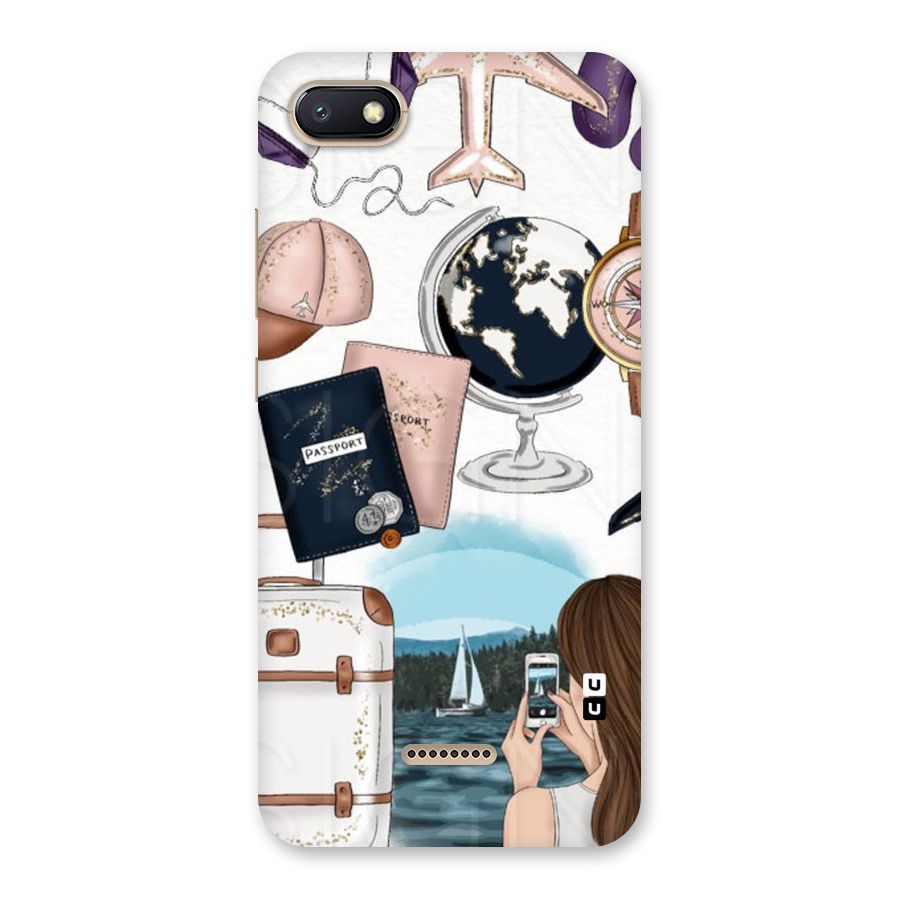 Travel Diaries Back Case for Redmi 6A