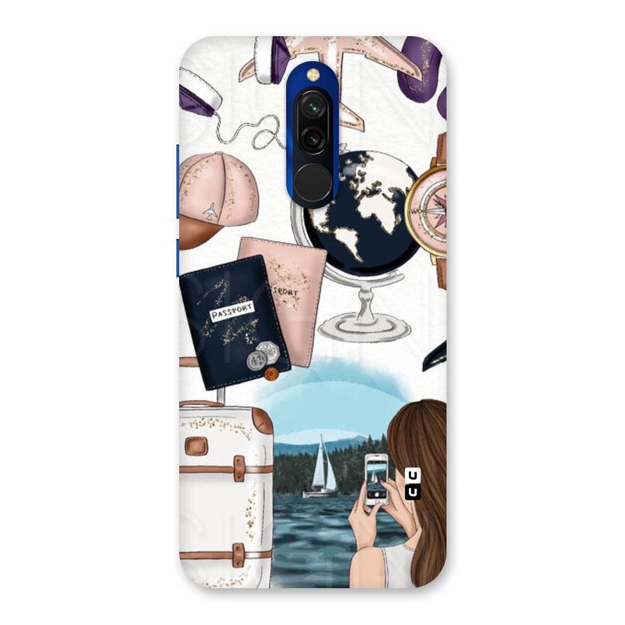 Travel Diaries Back Case for Redmi 8