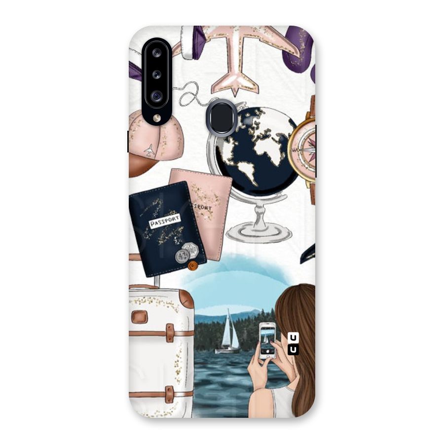 Travel Diaries Back Case for Samsung Galaxy A20s