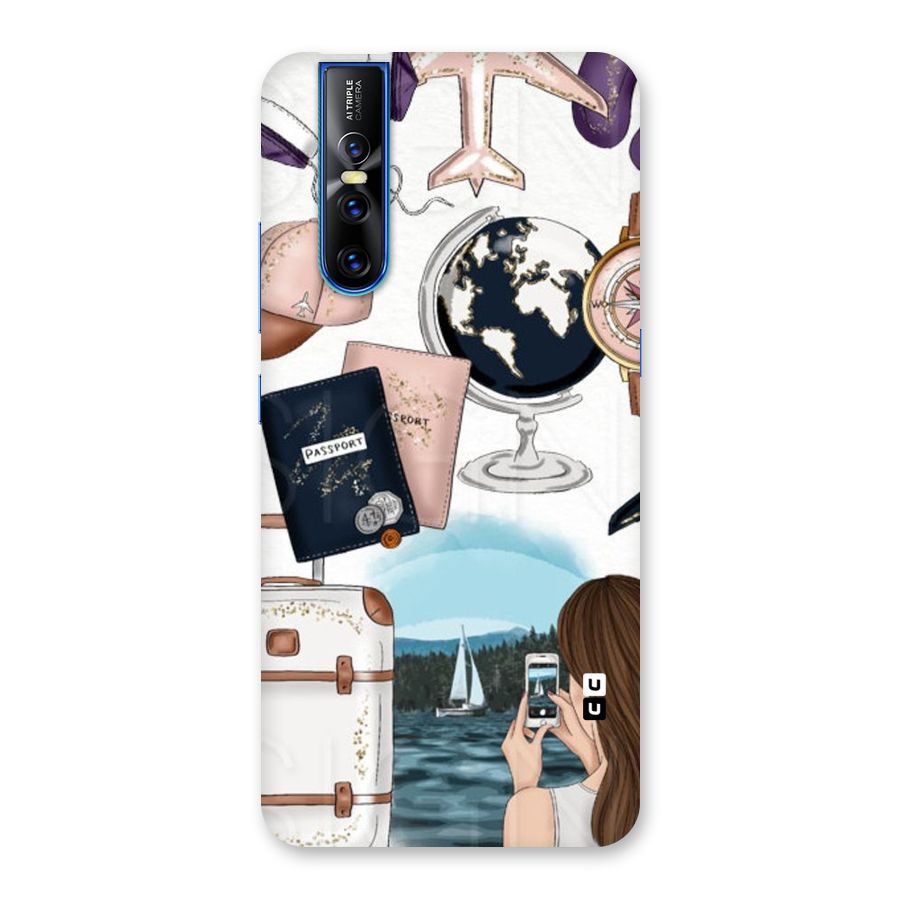 Travel Diaries Back Case for Vivo V15 Pro
