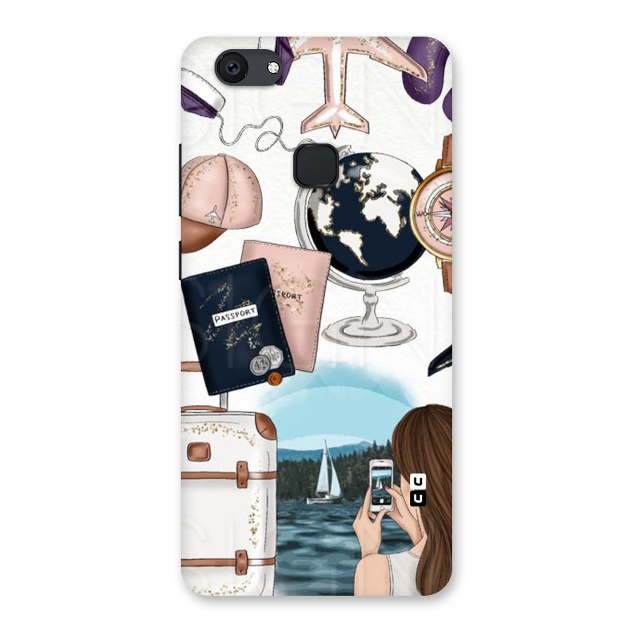 Travel Diaries Back Case for Vivo V7 Plus