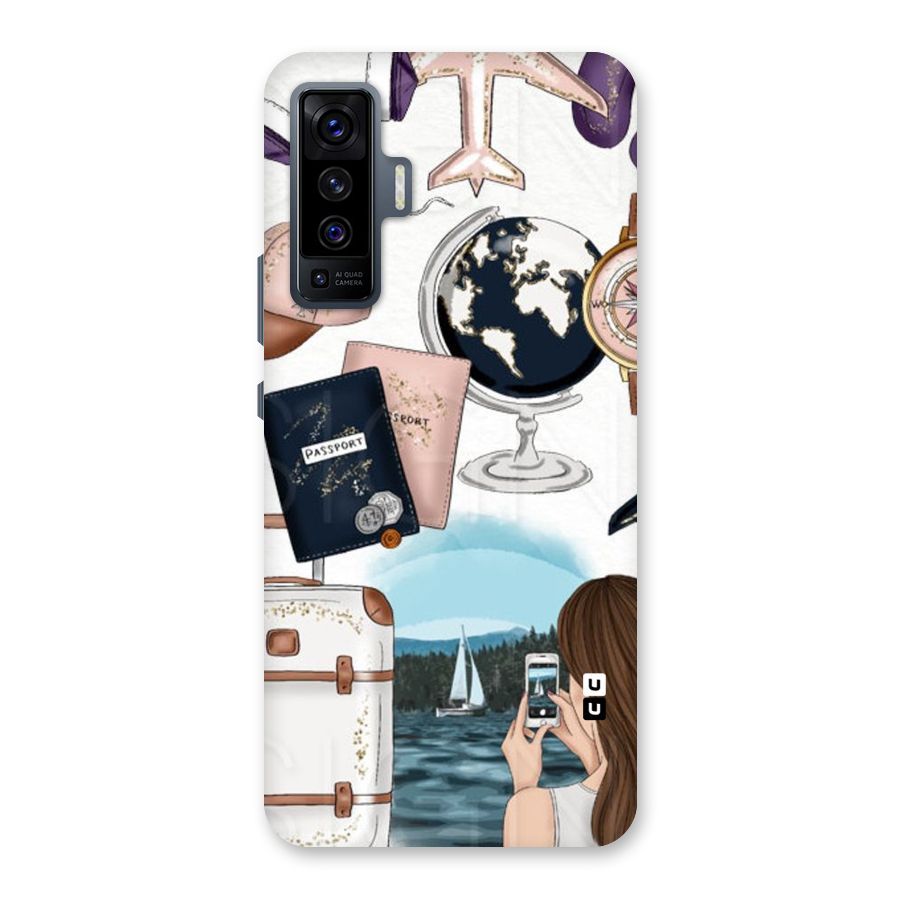 Travel Diaries Back Case for Vivo X50