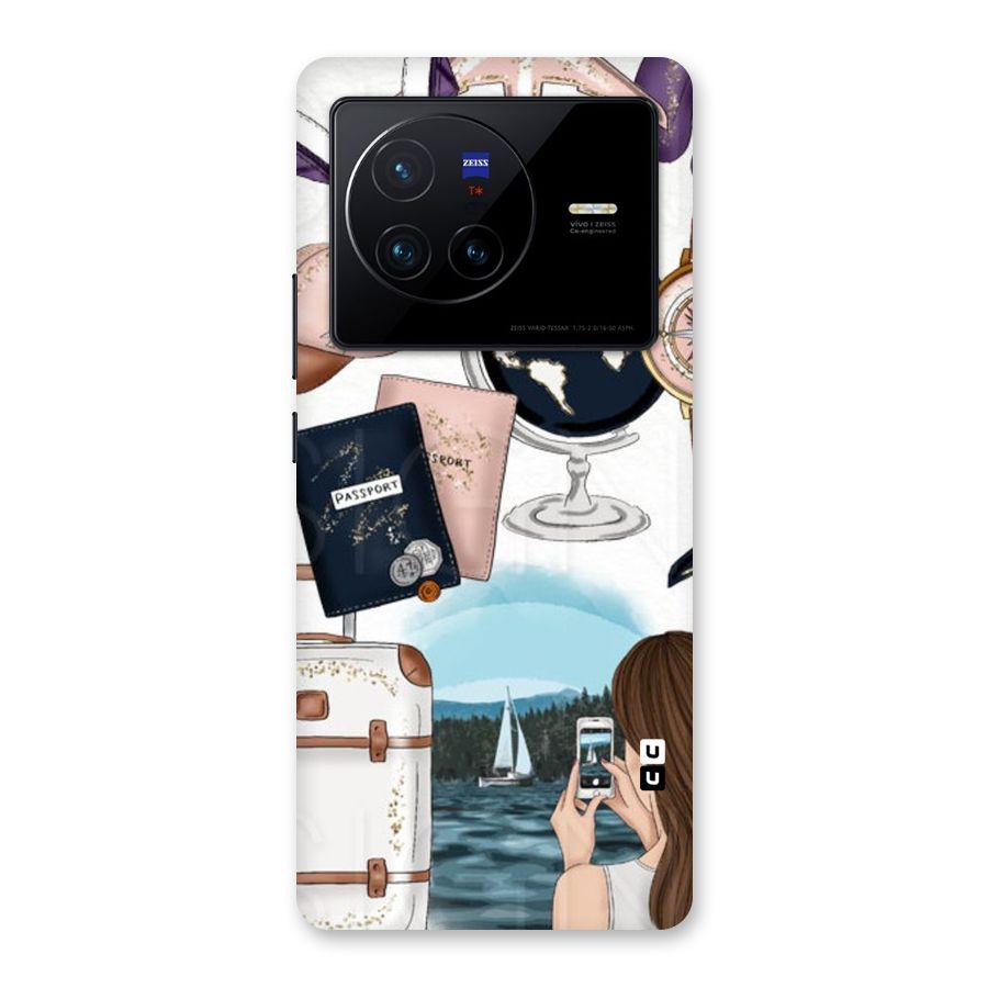Travel Diaries Back Case for Vivo X80