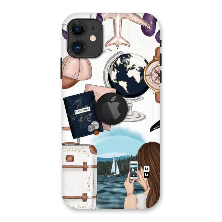 Travel Diaries Back Case for iPhone 11 Logo Cut