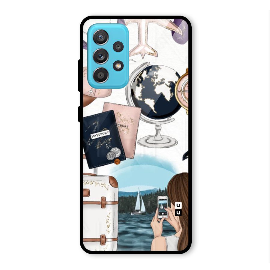 Travel Diaries Glass Back Case for Galaxy A52