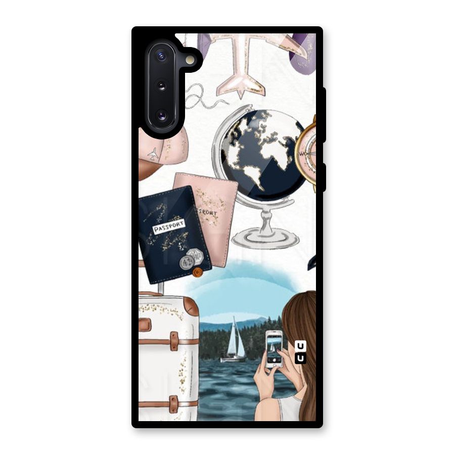 Travel Diaries Glass Back Case for Galaxy Note 10