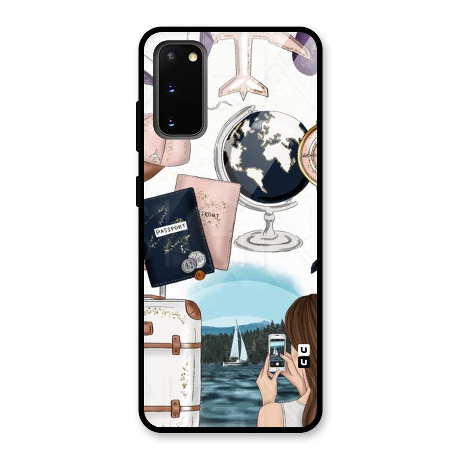 Travel Diaries Glass Back Case for Galaxy S20