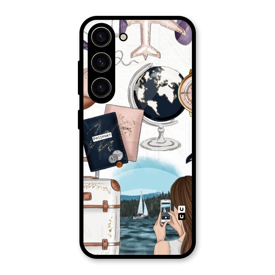 Travel Diaries Glass Back Case for Galaxy S23