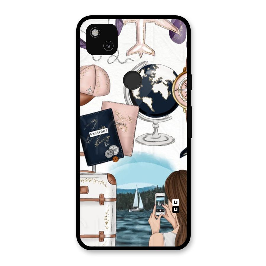 Travel Diaries Glass Back Case for Google Pixel 4a