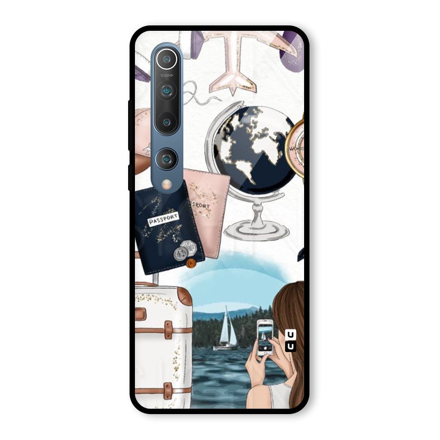 Travel Diaries Glass Back Case for Mi 10