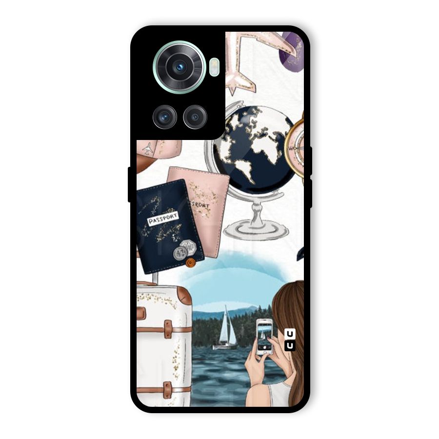 Travel Diaries Glass Back Case for OnePlus 10R