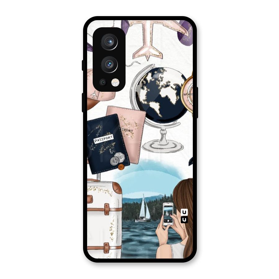 Travel Diaries Glass Back Case for OnePlus Nord 2 5G