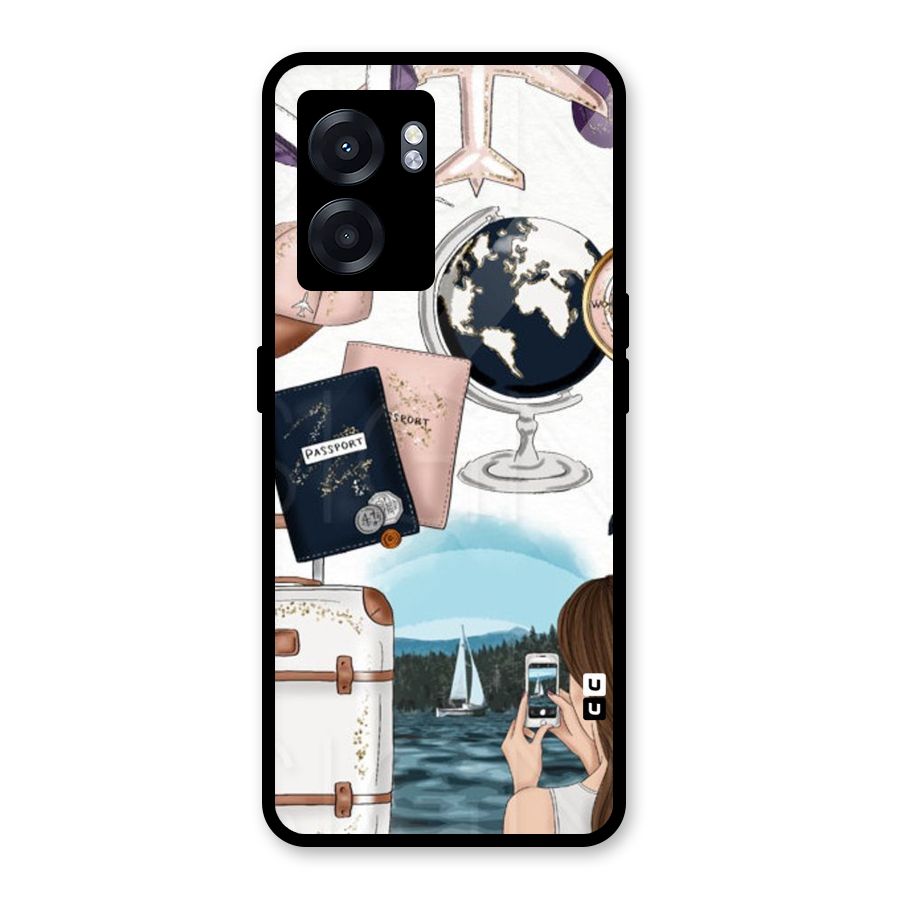 Travel Diaries Glass Back Case for Oppo K10 (5G)