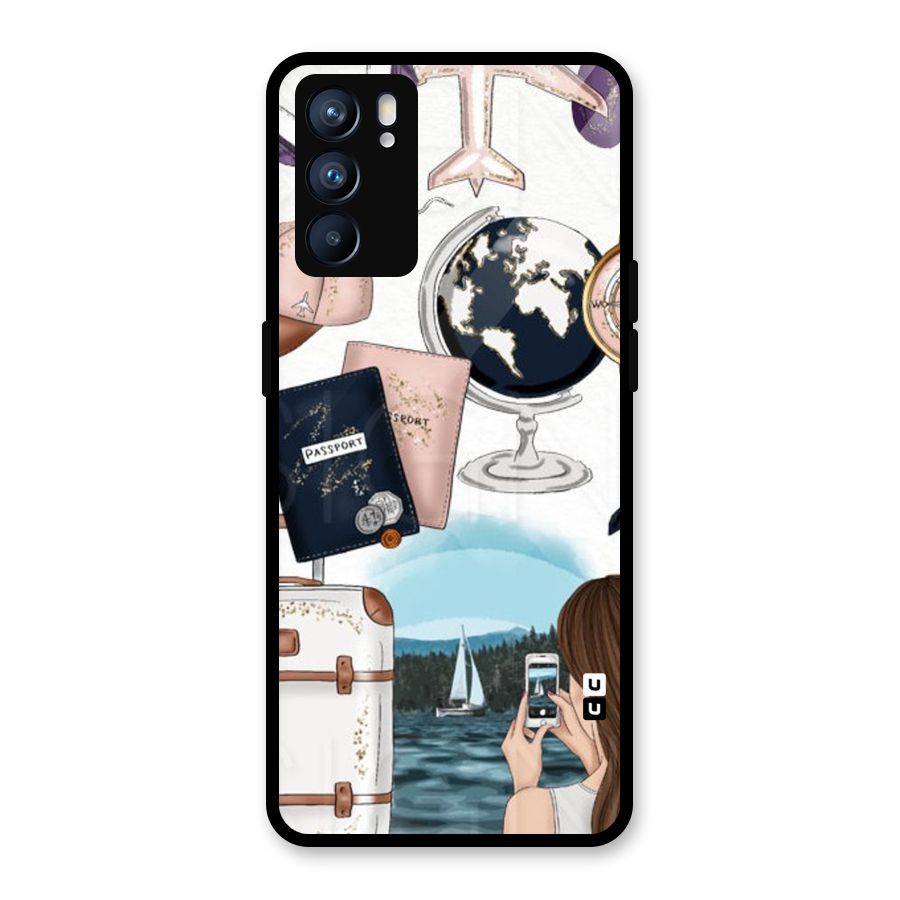 Travel Diaries Glass Back Case for Oppo Reno6 5G