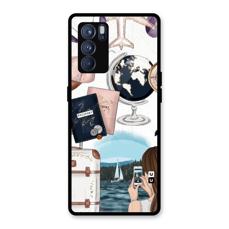 Travel Diaries Glass Back Case for Oppo Reno6 Pro 5G