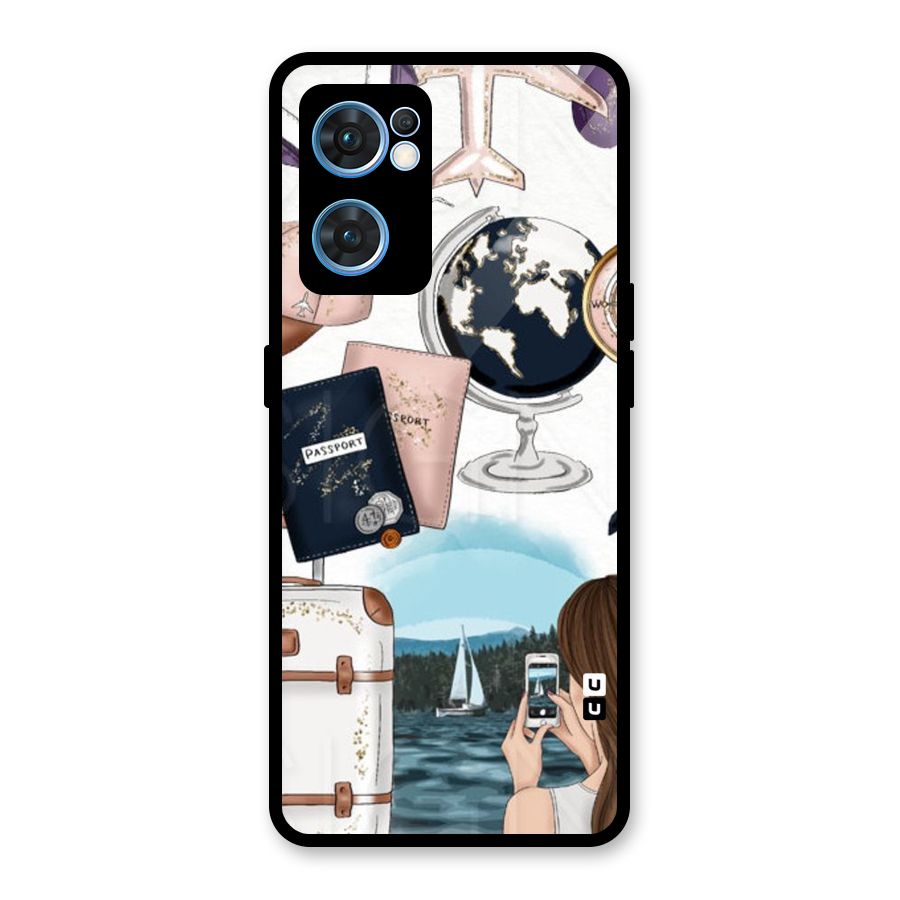 Travel Diaries Glass Back Case for Oppo Reno7 5G