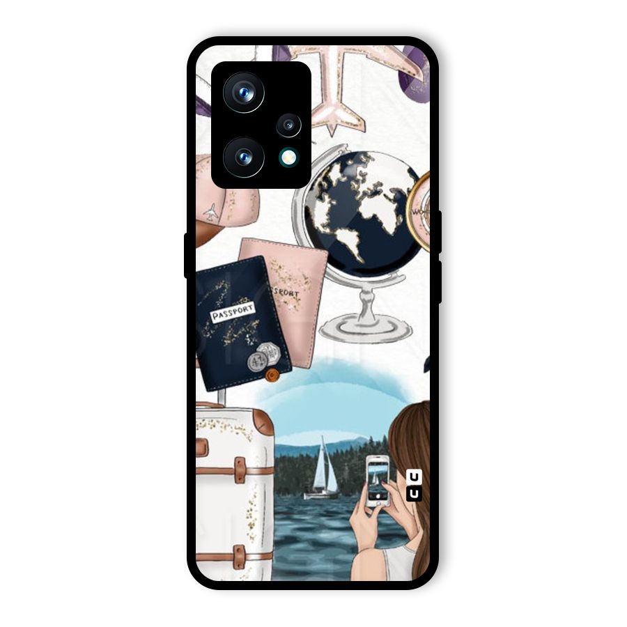 Travel Diaries Glass Back Case for Realme 9 Pro Plus 5G