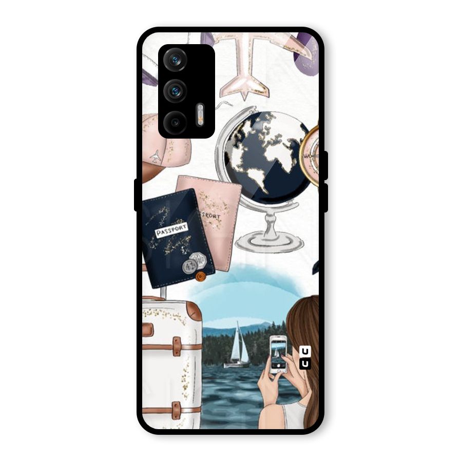 Travel Diaries Glass Back Case for Realme GT 5G