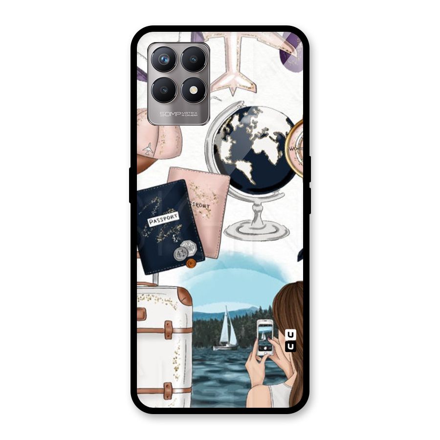 Travel Diaries Glass Back Case for Realme Narzo 50