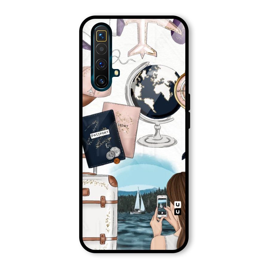 Travel Diaries Glass Back Case for Realme X3 SuperZoom