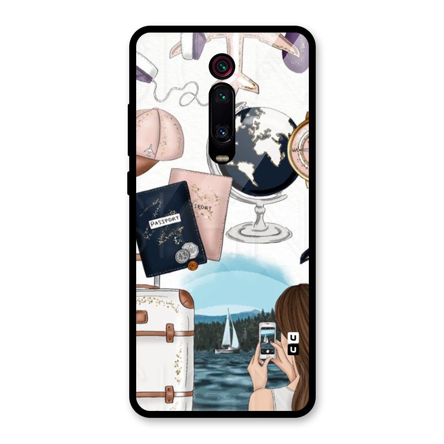 Travel Diaries Glass Back Case for Redmi K20 Pro