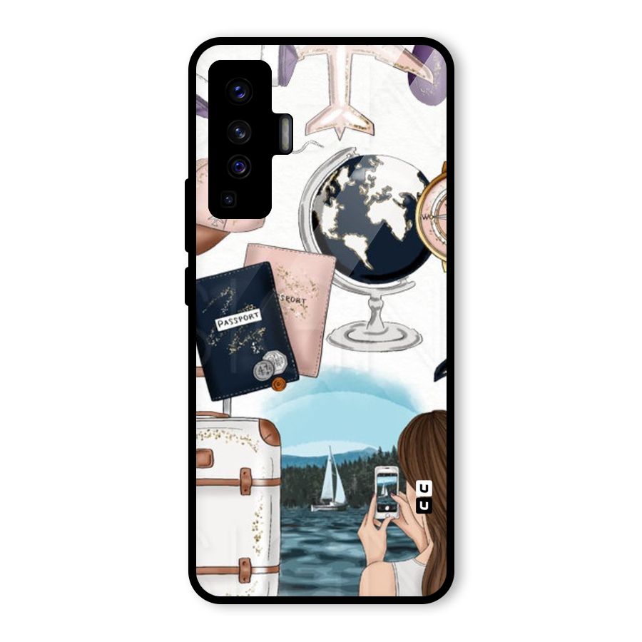 Travel Diaries Glass Back Case for Vivo X50