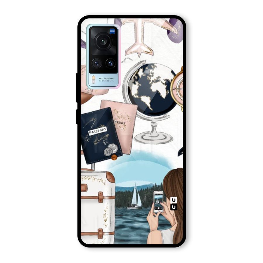 Travel Diaries Glass Back Case for Vivo X60