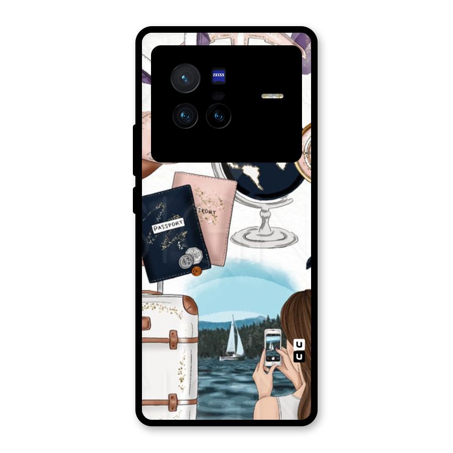 Travel Diaries Glass Back Case for Vivo X80