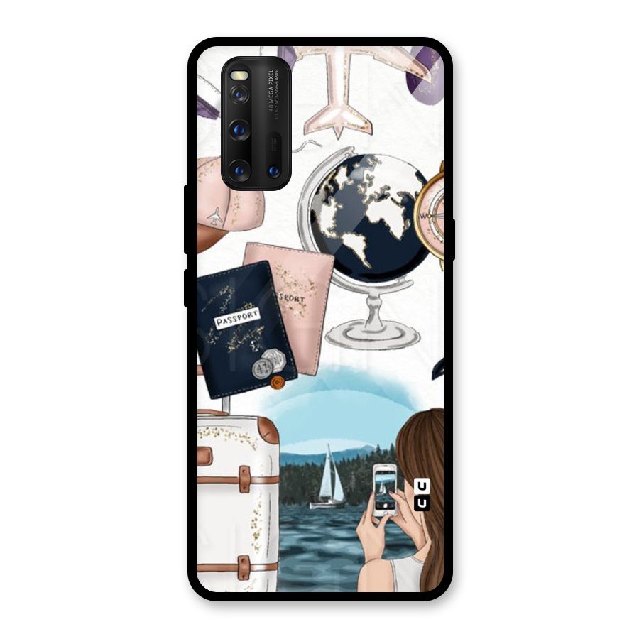 Travel Diaries Glass Back Case for Vivo iQOO 3