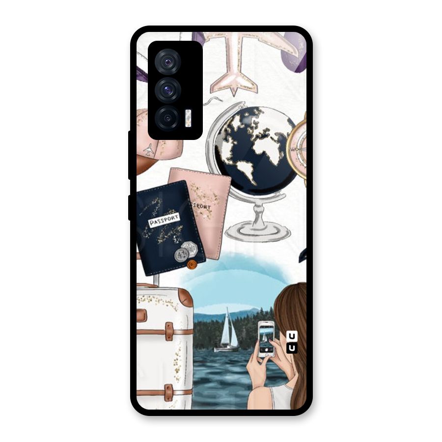Travel Diaries Glass Back Case for Vivo iQOO 7 5G